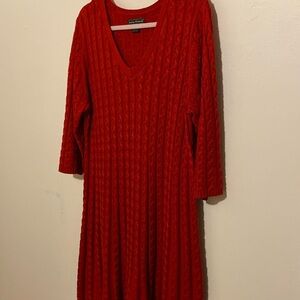 Jessica Howard red sweater dress